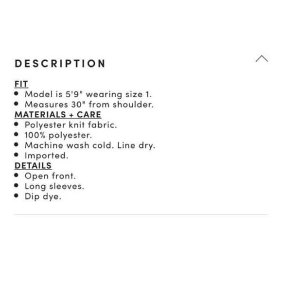 Torrid Dip Dye Ruana Knit Sweater - NWT - One Size Fits Most - Picture 9 of 9